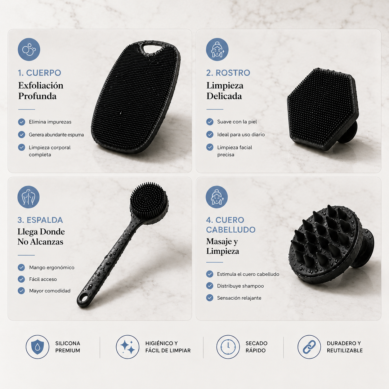 SKINOVA™ | Kit de Exfoliación Corporal 4 en 1